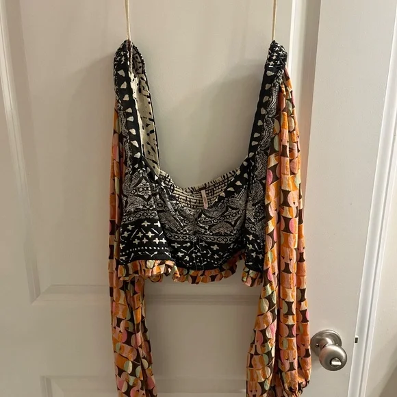 Free People Multicolor Skirt Set boho cruise vacation beach - Picture 2 of 4